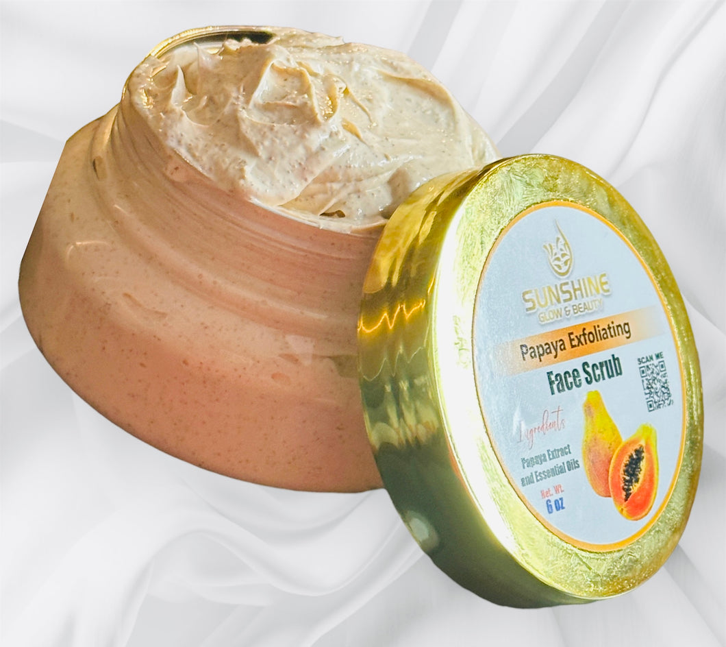 Papaya exfoliating face scrub