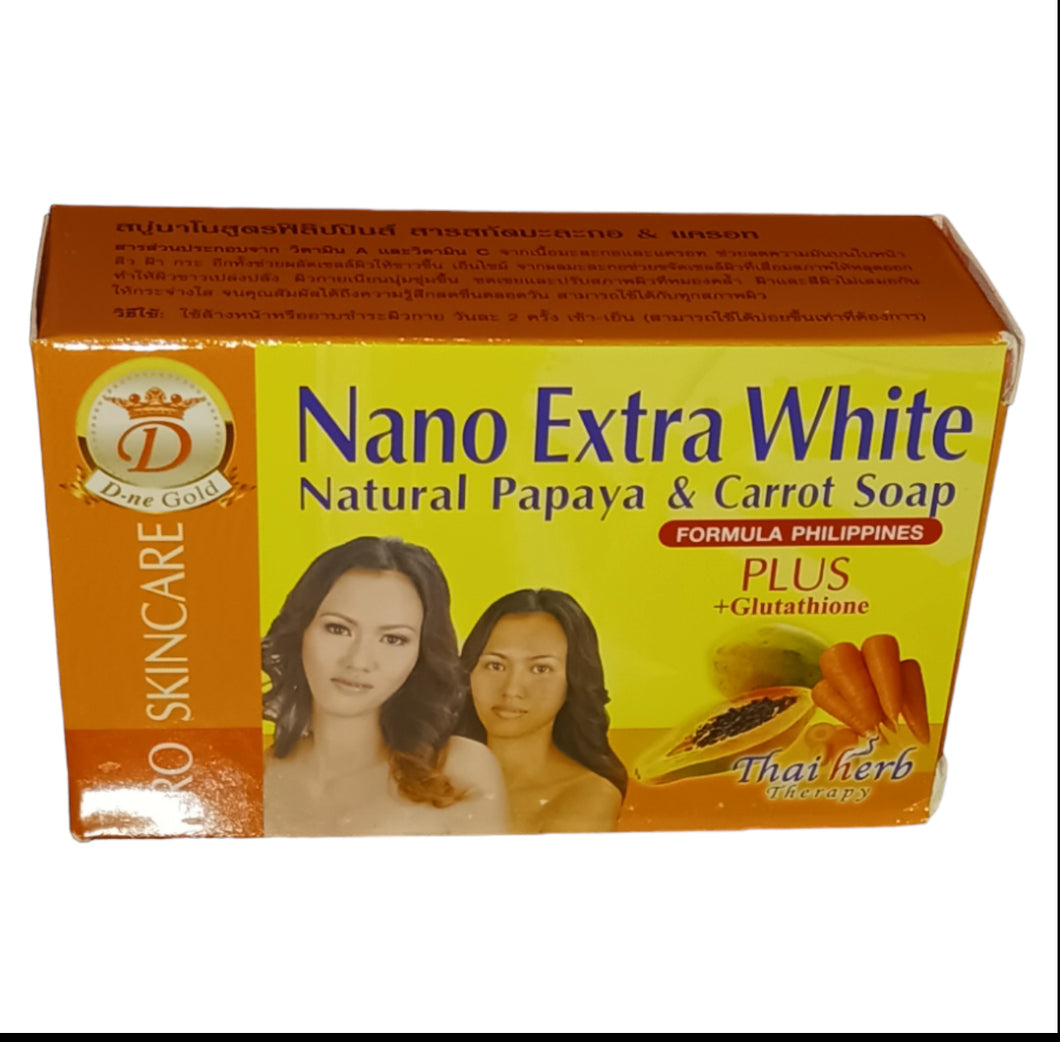 Nano Extra White Papaya Carrot Face Soaps